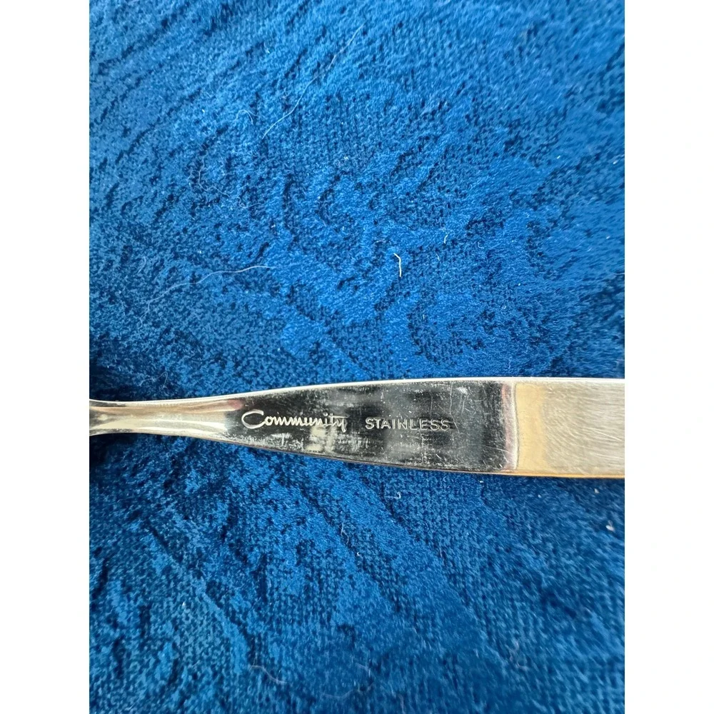 Oneida Community Stainless Frostfire Salad Fork Mid Century Modern 6.75 in
